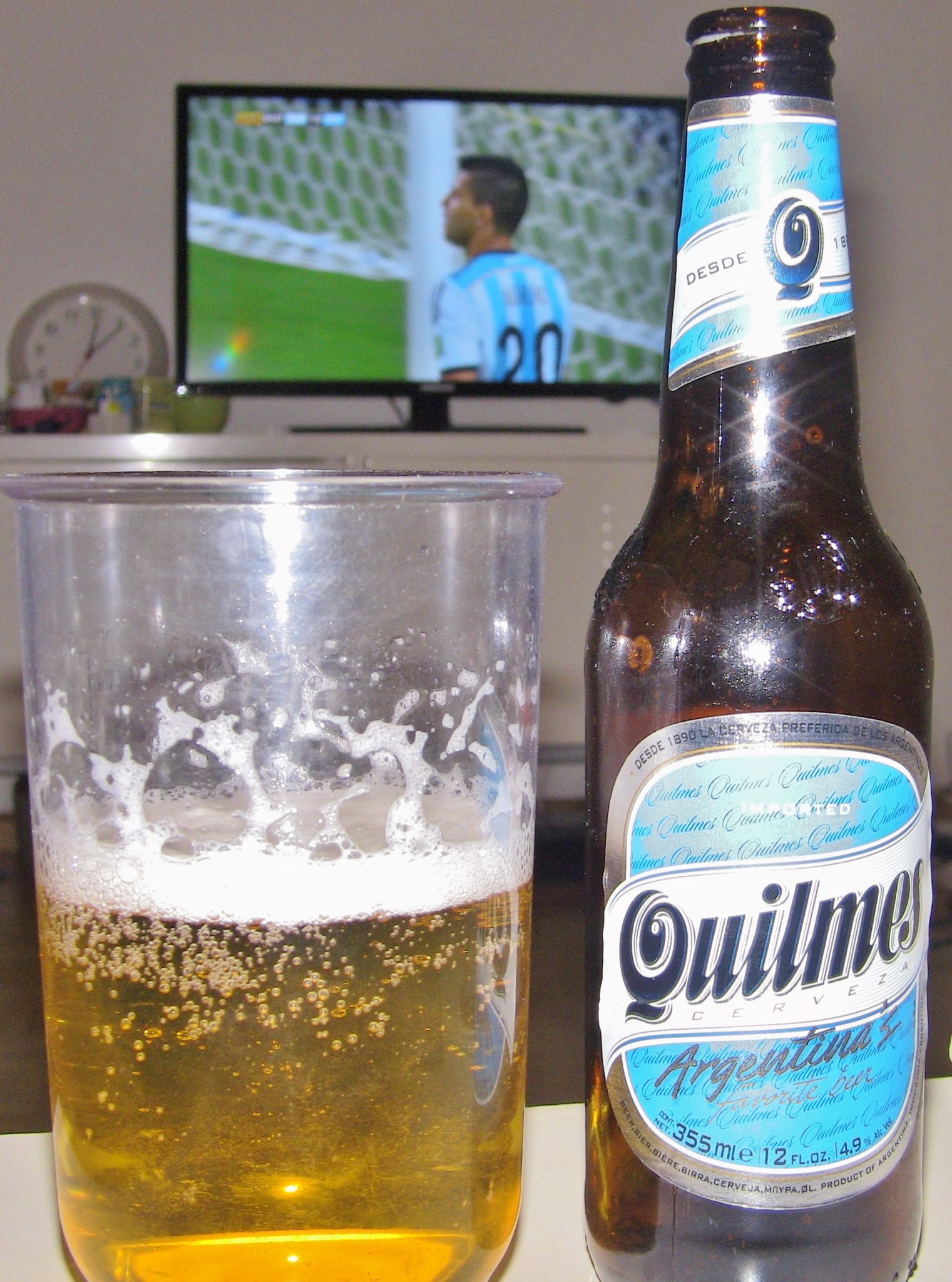 Quilmes Export Beer, Argentina's Light Blue and White.